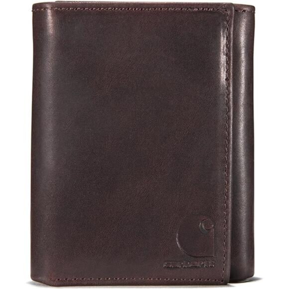 Men's Durable Oil Tan Leather Wallets, Available in Multiple Styles - Picture 7 of 7